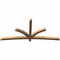 Ekena Millwork Davenport Timber Gable Bracket, Western Red Cedar, 96"W x 44"H x 3 1/2"D x 3 1/2"F, 11/12 Pitch GBW096X44X0404DAV00SWR - alternate 3